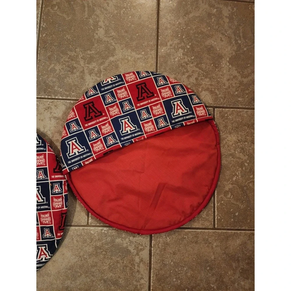 University of Arizona Wildcats Custom Round Chair Seat Covers Set of 2 Red Navy